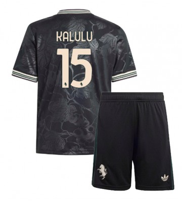 Juventus Pierre Kalulu #15 Tredjetrøje Børn 2025-26 Kortærmet (+ Korte bukser)